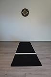 Profi Dart Teppich Set Startline Flex Dartteppich/Dartmatte schwarz/grau meliert mit Abwurflinie Oche #444444